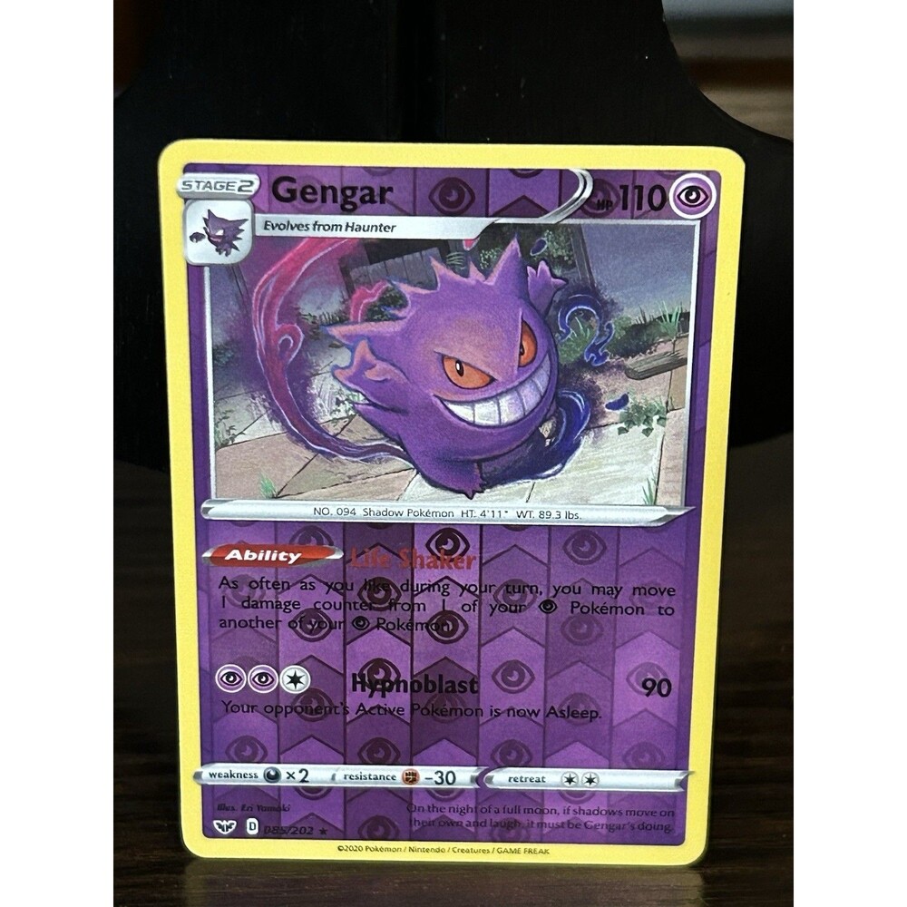 Gengar Reverse Holo 85/202 Sword & Shield Base Set Pokemon TCG English Lp Card